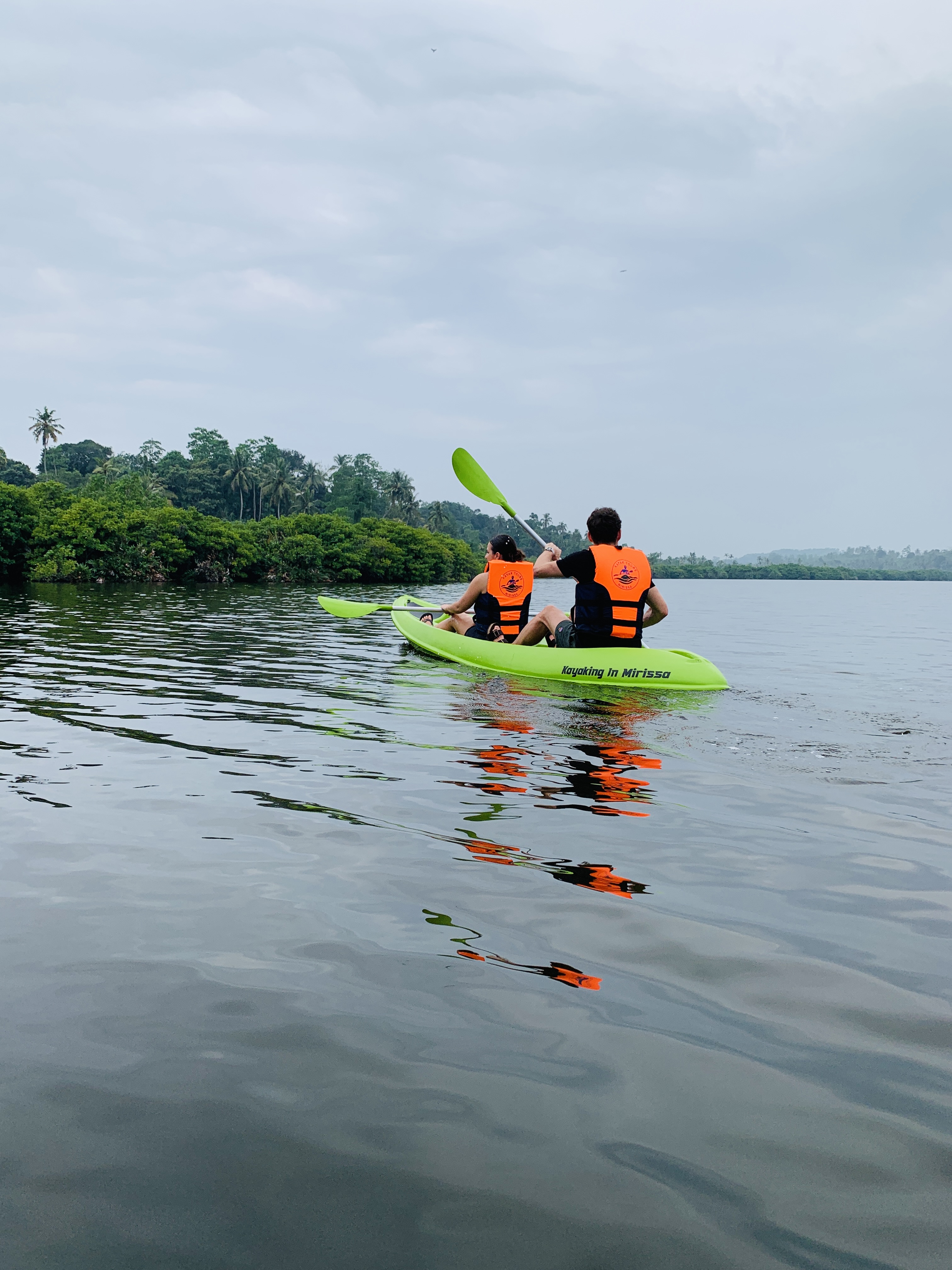 Scenic ocean kayaking near Mirissa beach Sri Lanka
